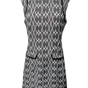 Elegant Black and White Patterned Dress